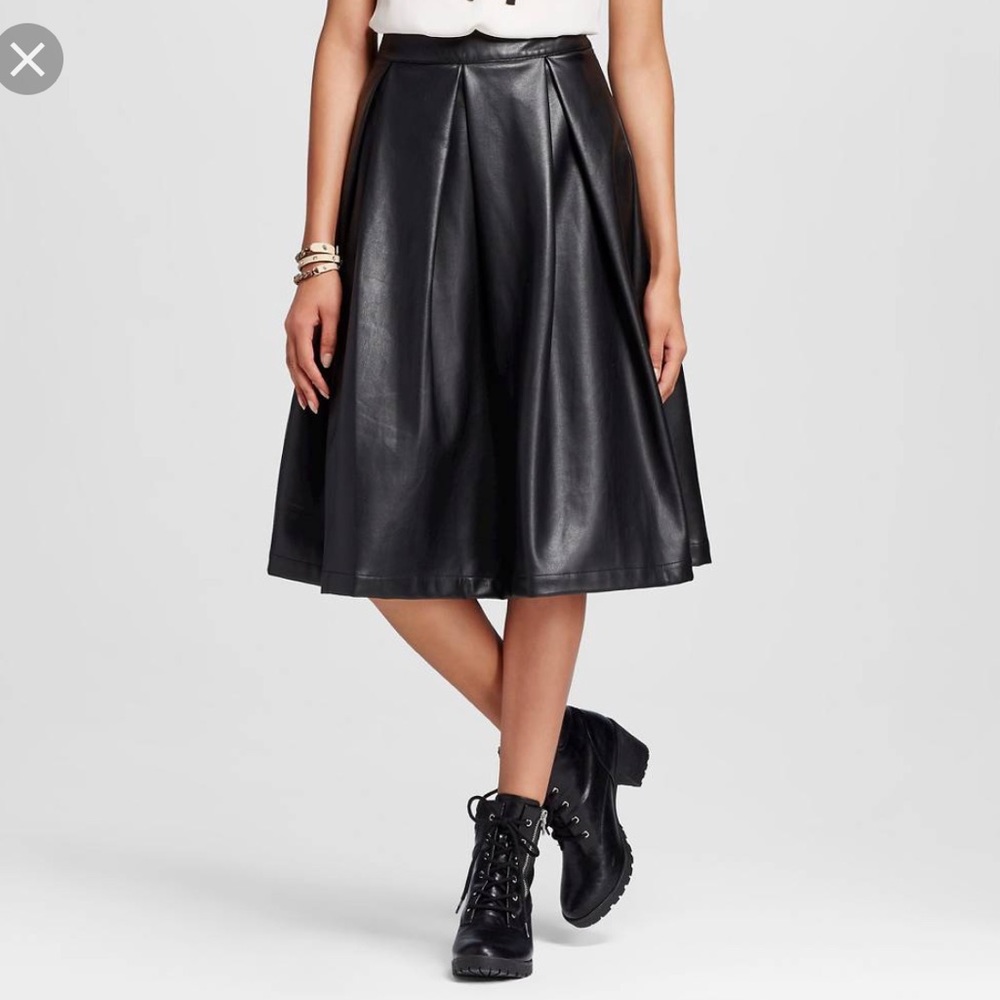 WhoWhatWear for Target faux leather skirt